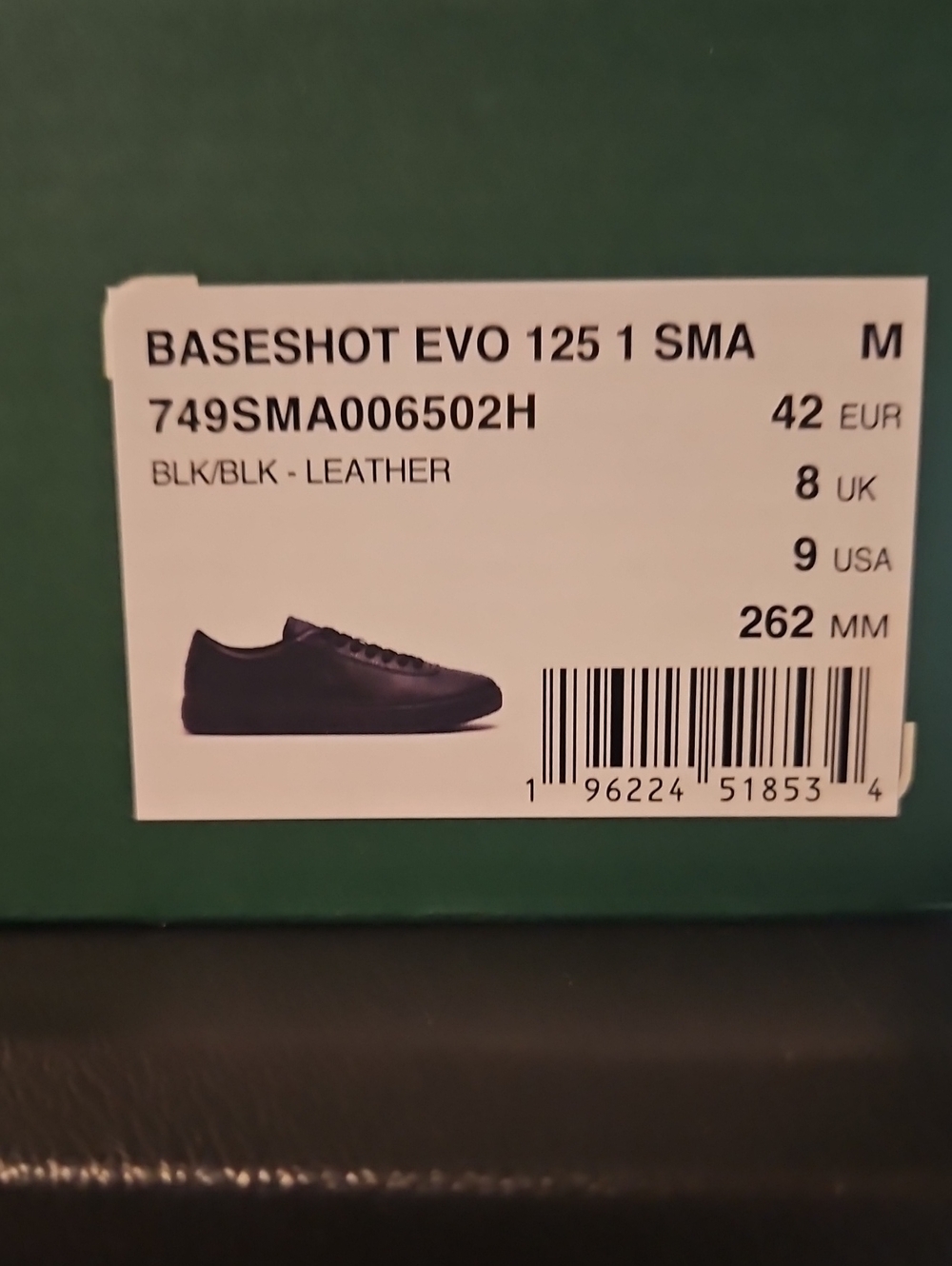 Lacoste Baseshot Evo 125 Leather Sneakers - Black